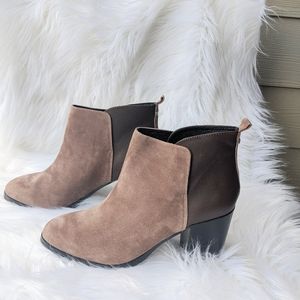 Lands'End suede and leather ankle boots